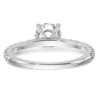 14kw 1/3ct Lab Grown Diamond VS/SI+ G+ 1ct Center Round Semi Eng Ring
