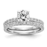 14kw 1/3ct Lab Grown Diamond VS/SI+ G+ 1ct Center Round Semi Eng Ring