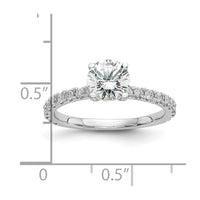 14kw 1/3ct Lab Grown Diamond VS/SI+ G+ 1ct Center Round Semi Eng Ring