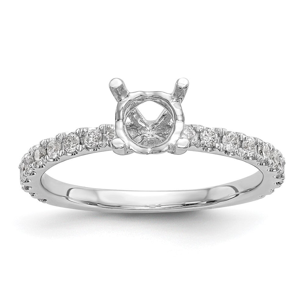 14kw 1/3ct Lab Grown Diamond VS/SI+ G+ 1ct Center Round Semi Eng Ring