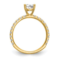 14k 1/3ct Lab Grown Diamond VS/SI+ G+ 1ct Center Round Semi Eng Ring