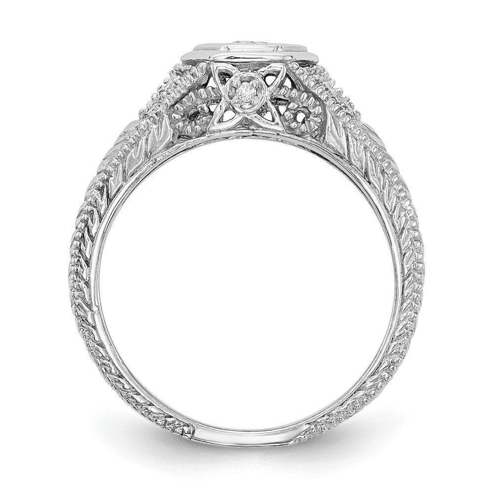 14k White Gold 1/5 ct Lab Grown Diamond VS/SI+ G+ Comp Engagement Ring