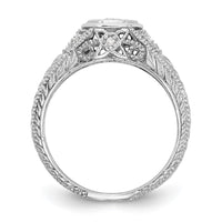 14k White Gold 1/5 ct Lab Grown Diamond VS/SI+ G+ Comp Engagement Ring