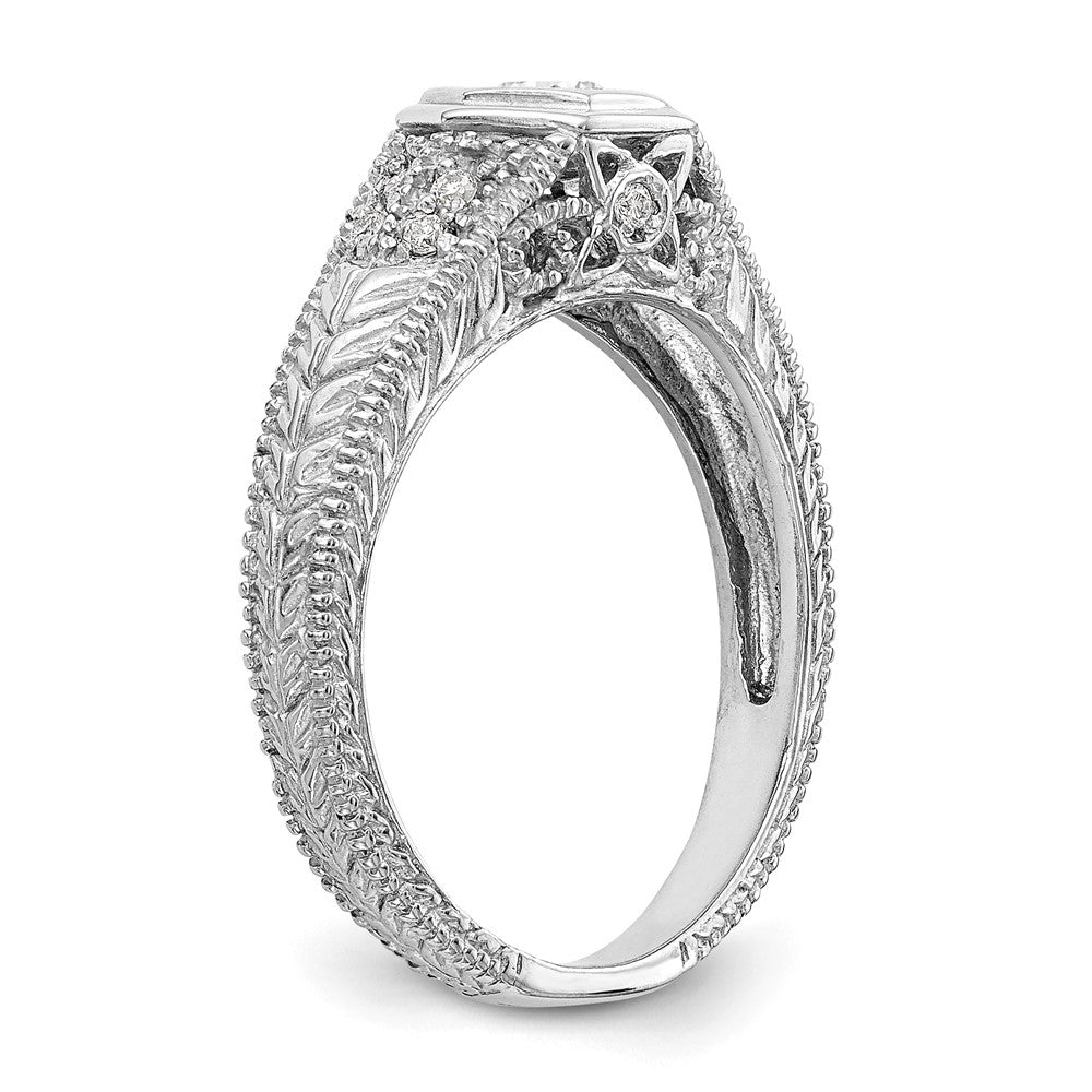 14k White Gold 1/5 ct Lab Grown Diamond VS/SI+ G+ Comp Engagement Ring