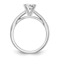 14k White Gold 1/5 ct Lab Grown Dia VS/SI+ G+ Semi-Mount Peg Set Eng Ring