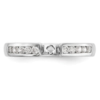 14k White Gold 1/5 ct Lab Grown Dia VS/SI+ G+ Semi-Mount Peg Set Eng Ring