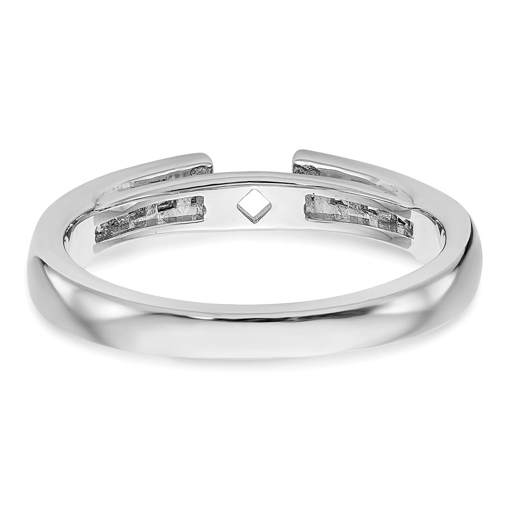 14k White Gold 1/5 ct Lab Grown Dia VS/SI+ G+ Semi-Mount Peg Set Eng Ring