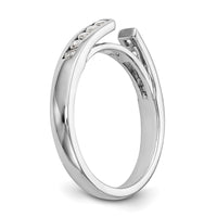 14k White Gold 1/5 ct Lab Grown Dia VS/SI+ G+ Semi-Mount Peg Set Eng Ring