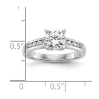14k White Gold 1/5 ct Lab Grown Dia VS/SI+ G+ Semi-Mount Peg Set Eng Ring