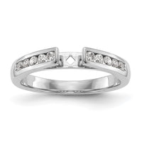 14k White Gold 1/5 ct Lab Grown Dia VS/SI+ G+ Semi-Mount Peg Set Eng Ring