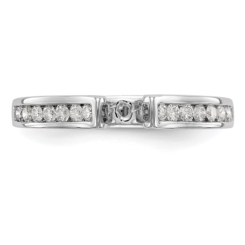 14k White Gold 1/3 ct Lab Grown Dia VS/SI+ G+ Semi Peg Set Engagement Ring