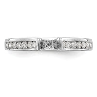 14k White Gold 1/3 ct Lab Grown Dia VS/SI+ G+ Semi Peg Set Engagement Ring