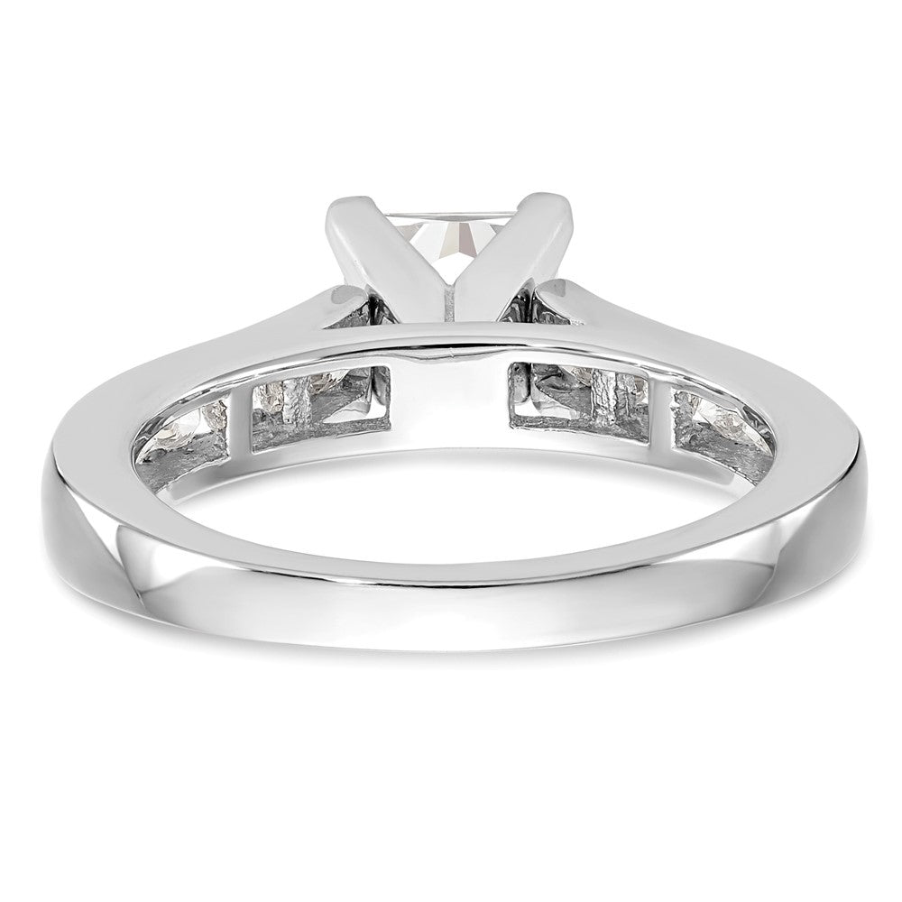 14k White Gold 1/3 ct Lab Grown Dia VS/SI+ G+ Semi Peg Set Engagement Ring