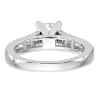 14k White Gold 1/3 ct Lab Grown Dia VS/SI+ G+ Semi Peg Set Engagement Ring