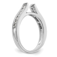 14k White Gold 1/3 ct Lab Grown Dia VS/SI+ G+ Semi Peg Set Engagement Ring