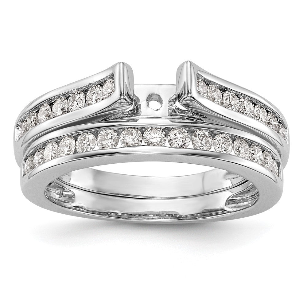 14k White Gold 1/3 ct Lab Grown Dia VS/SI+ G+ Semi Peg Set Engagement Ring