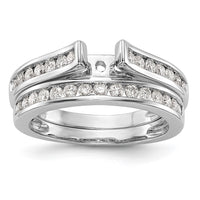 14k White Gold 1/3 ct Lab Grown Dia VS/SI+ G+ Semi Peg Set Engagement Ring