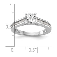 14k White Gold 1/3 ct Lab Grown Dia VS/SI+ G+ Semi Peg Set Engagement Ring