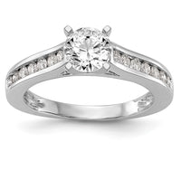 14k White Gold 1/3 ct Lab Grown Dia VS/SI+ G+ Semi Peg Set Engagement Ring
