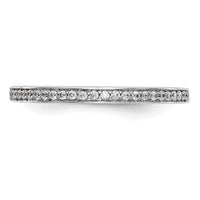 14k White Gold 1/8 ct Lab Grown Diamond VS/SI+ G+ Complete Wedding Band