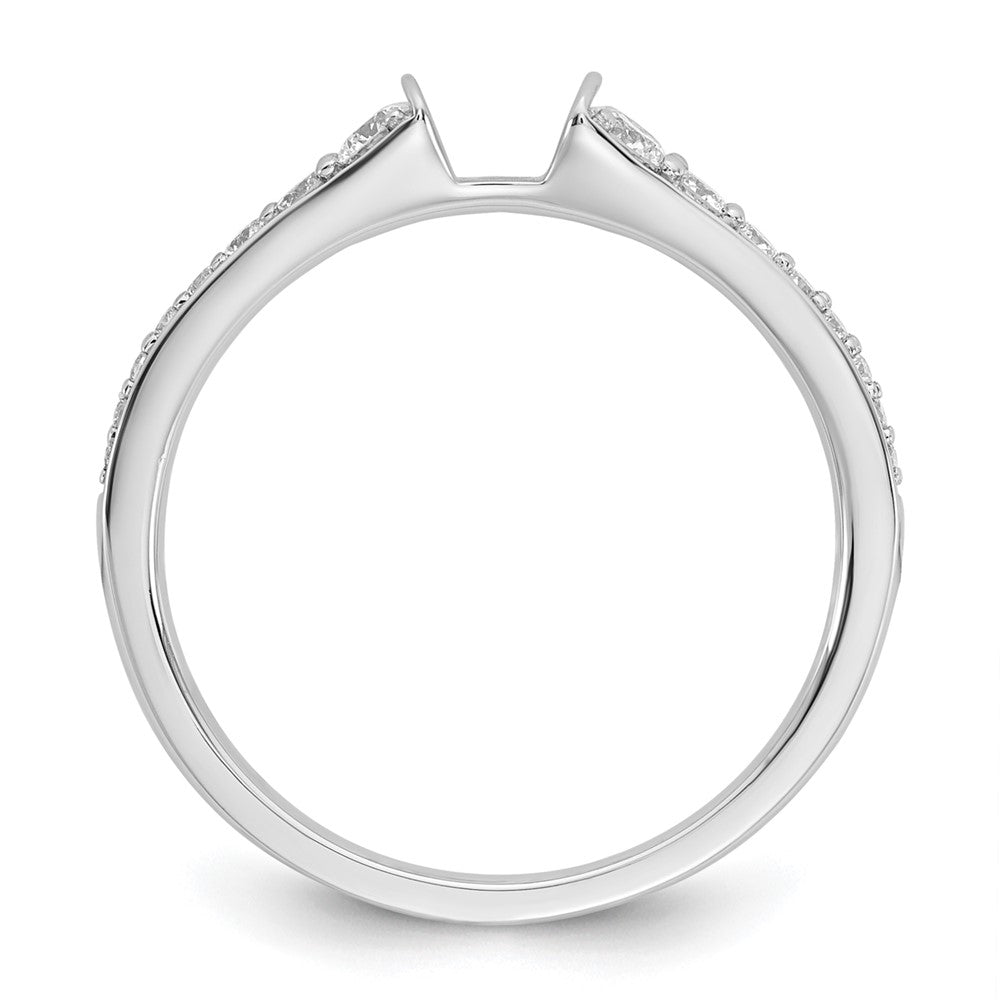 14k White Gold 1/3 ct Lab Grown Dia VS/SI+ G+ Semi Peg Engagement Ring