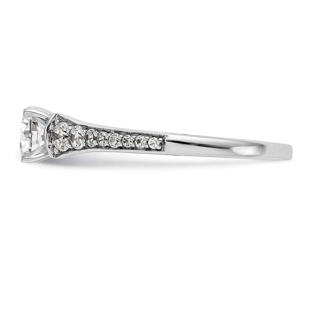 14k White Gold 1/3 ct Lab Grown Dia VS/SI+ G+ Semi Peg Engagement Ring