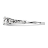 14k White Gold 1/3 ct Lab Grown Dia VS/SI+ G+ Semi Peg Engagement Ring