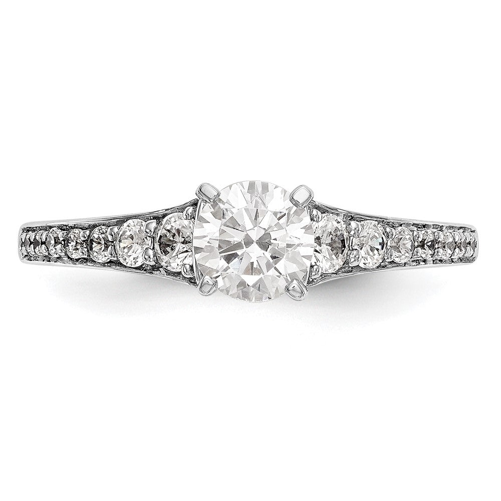 14k White Gold 1/3 ct Lab Grown Dia VS/SI+ G+ Semi Peg Engagement Ring