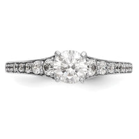 14k White Gold 1/3 ct Lab Grown Dia VS/SI+ G+ Semi Peg Engagement Ring
