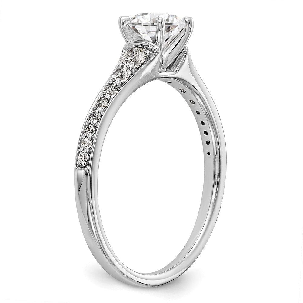 14k White Gold 1/3 ct Lab Grown Dia VS/SI+ G+ Semi Peg Engagement Ring