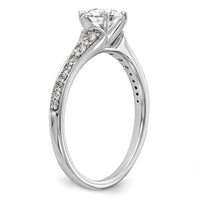 14k White Gold 1/3 ct Lab Grown Dia VS/SI+ G+ Semi Peg Engagement Ring