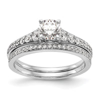 14k White Gold 1/3 ct Lab Grown Dia VS/SI+ G+ Semi Peg Engagement Ring