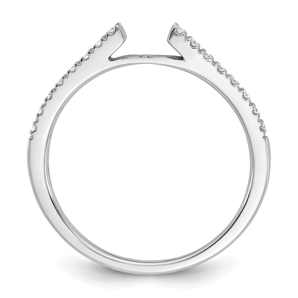 14k White Gold 1/10 ct Lab Grown Dia VS/SI+ G+ Semi Peg Engagement Ring