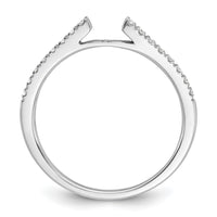 14k White Gold 1/10 ct Lab Grown Dia VS/SI+ G+ Semi Peg Engagement Ring