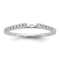 14k White Gold 1/10 ct Lab Grown Dia VS/SI+ G+ Semi Peg Engagement Ring