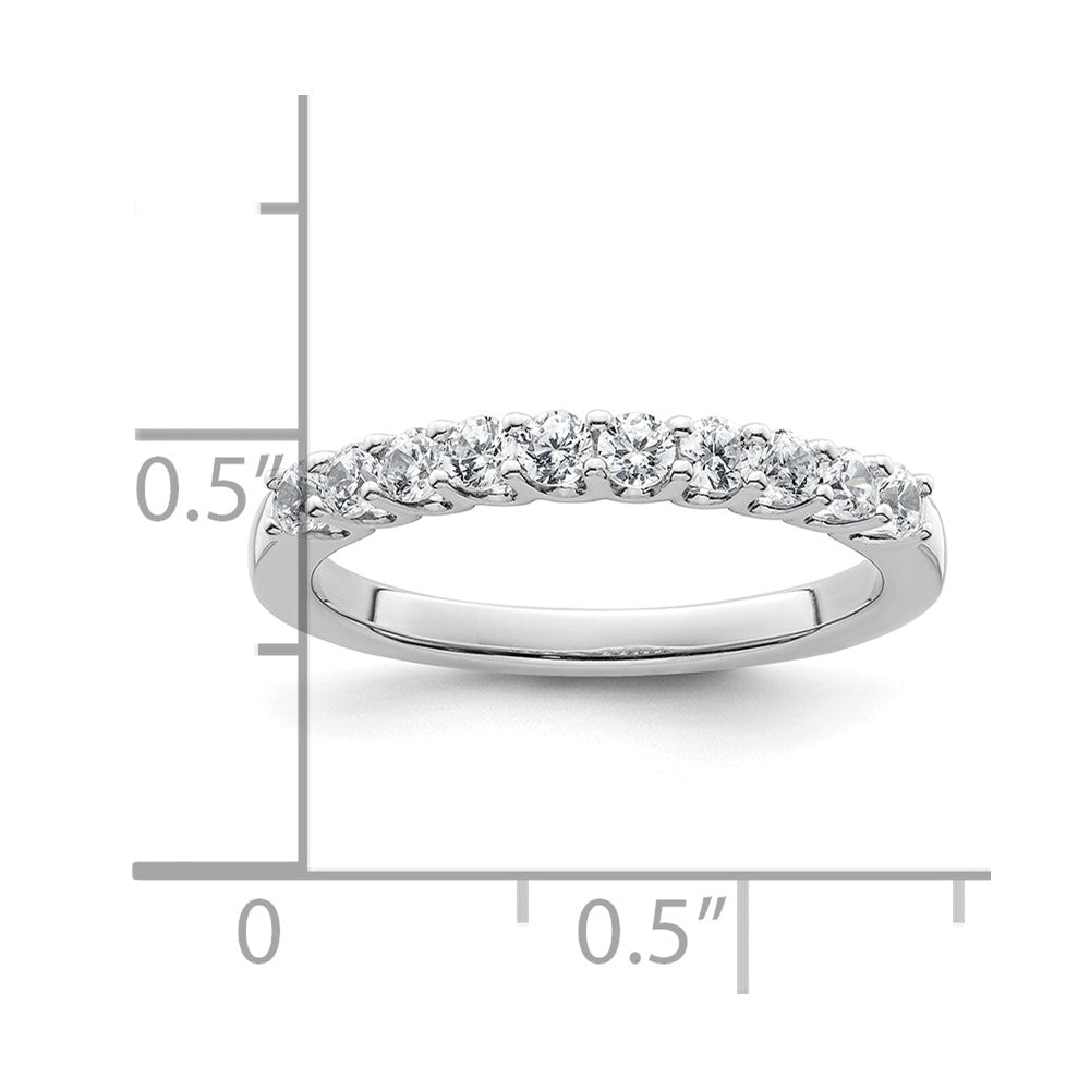 14k White Gold 1/2 ct Lab Grown Diamond VS/SI+ G+ Complete Wedding Band