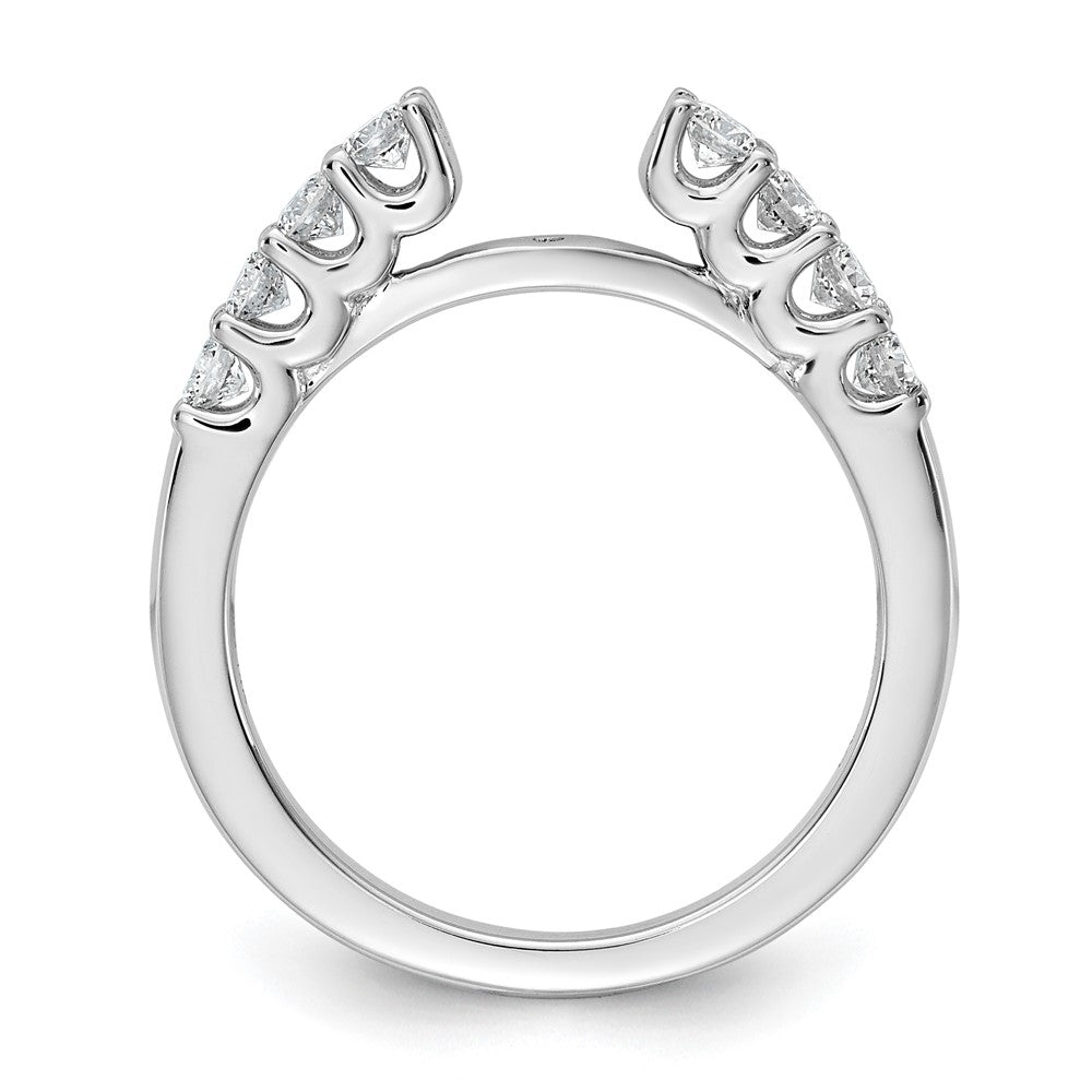 14k White Gold 1/2 ct Lab Grown Dia VS/SI+ G+ Semi Peg Set Engagement Ring