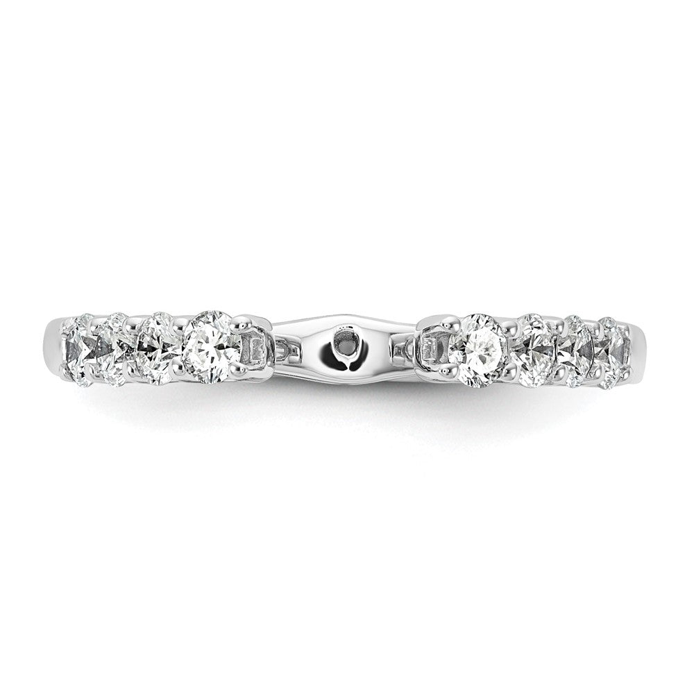14k White Gold 1/2 ct Lab Grown Dia VS/SI+ G+ Semi Peg Set Engagement Ring