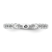 14k White Gold 1/2 ct Lab Grown Dia VS/SI+ G+ Semi Peg Set Engagement Ring
