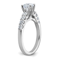 14k White Gold 1/2 ct Lab Grown Dia VS/SI+ G+ Semi Peg Set Engagement Ring