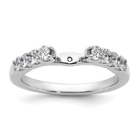 14k White Gold 1/2 ct Lab Grown Dia VS/SI+ G+ Semi Peg Set Engagement Ring