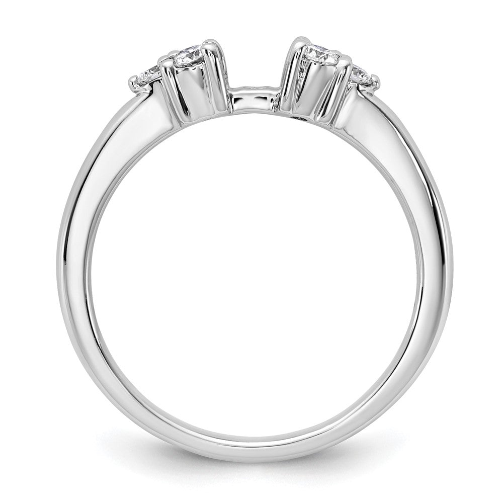 14kw 1/4 ct Lab Grown Dia VS/SI+ G+ Semi-Mount Peg Set Engagement Ring