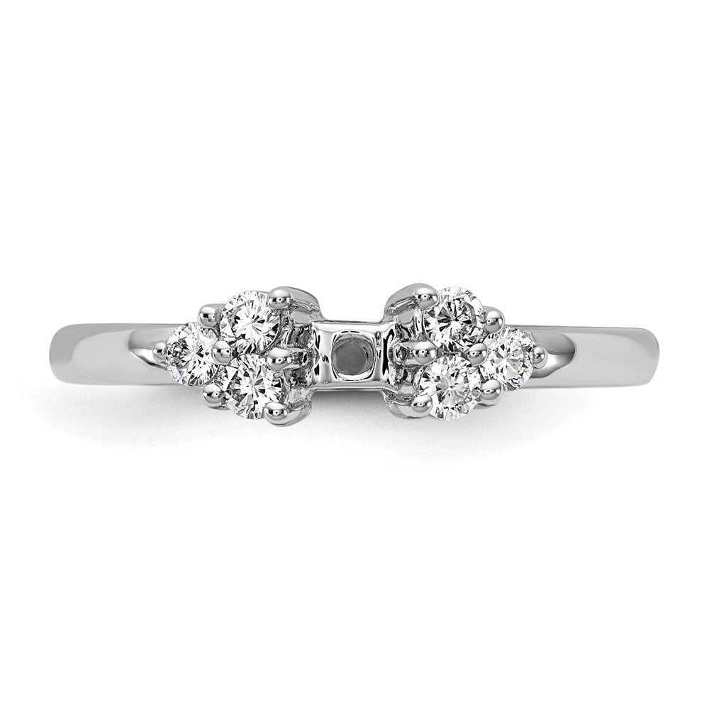14kw 1/4 ct Lab Grown Dia VS/SI+ G+ Semi-Mount Peg Set Engagement Ring