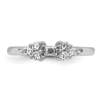 14kw 1/4 ct Lab Grown Dia VS/SI+ G+ Semi-Mount Peg Set Engagement Ring