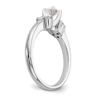 14kw 1/4 ct Lab Grown Dia VS/SI+ G+ Semi-Mount Peg Set Engagement Ring