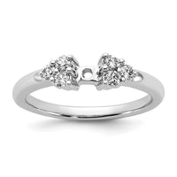 14kw 1/4 ct Lab Grown Dia VS/SI+ G+ Semi-Mount Peg Set Engagement Ring