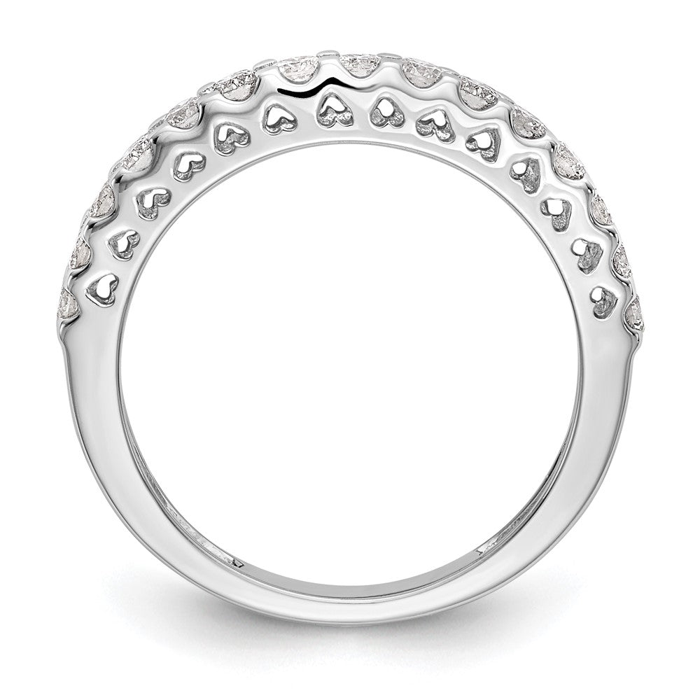 14k White Gold 1/2 ct Lab Grown Diamond VS/SI+ G+ Complete Wedding Band