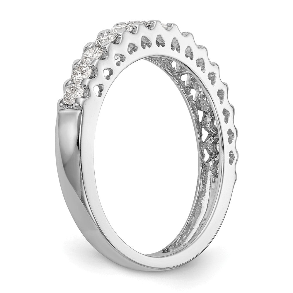 14k White Gold 1/2 ct Lab Grown Diamond VS/SI+ G+ Complete Wedding Band