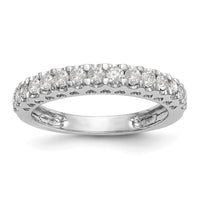 14k White Gold 1/2 ct Lab Grown Diamond VS/SI+ G+ Complete Wedding Band
