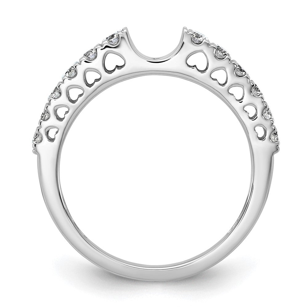14k White Gold 1/2 ct Lab Grown Dia VS/SI+ G+ Semi Peg Set Engagement Ring